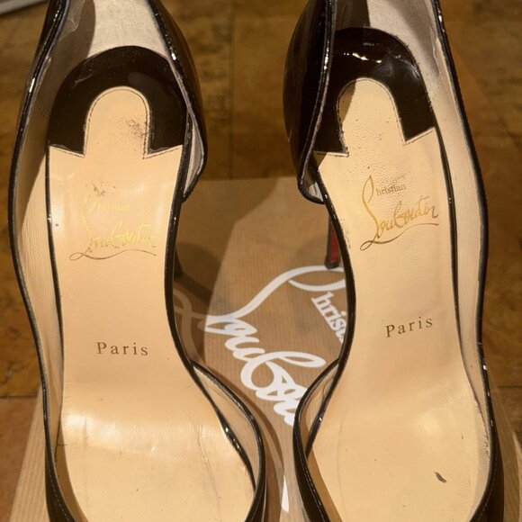 Christian Louboutin Iriza 100 Black Patent Pumps - Picture 2 of 10